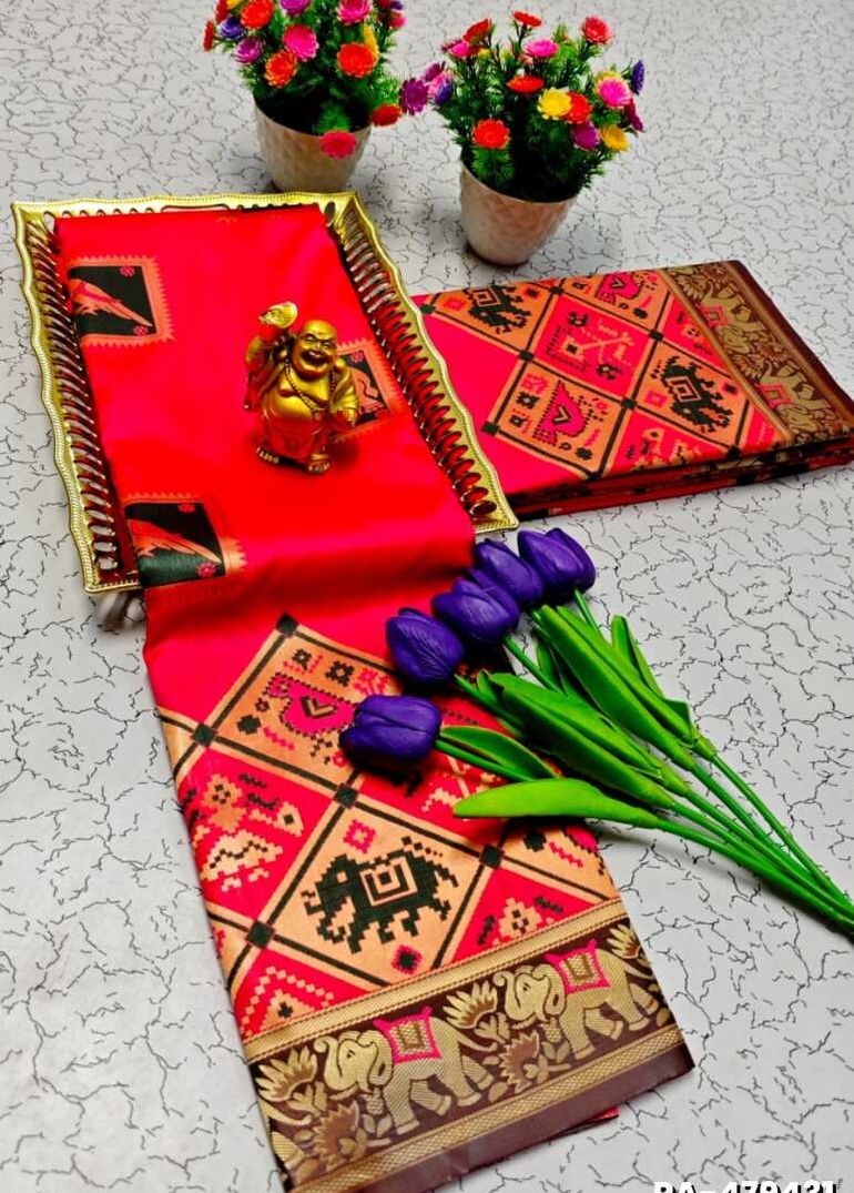 TRANDING PATOLA SILK SAREES - DARK PINK