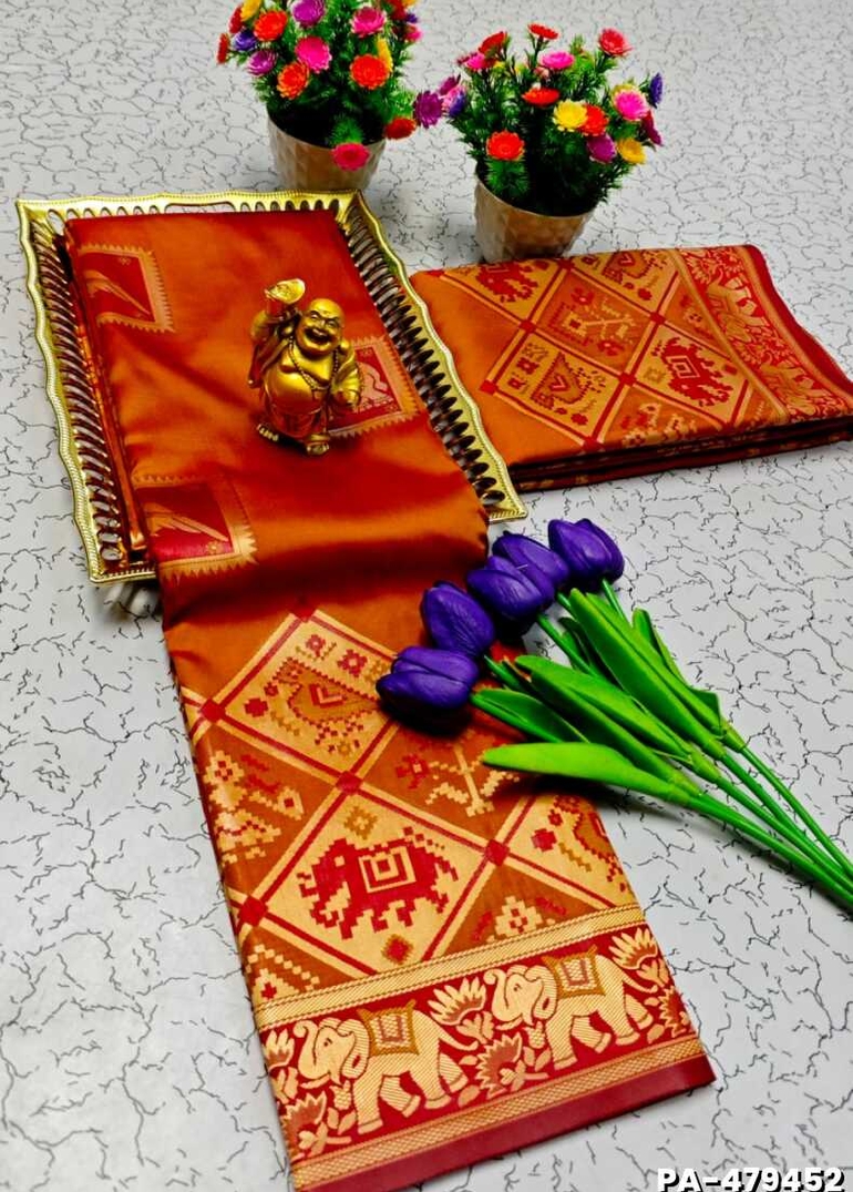TRANDING PATOLA SILK SAREES - VENTHAYA COLOUR