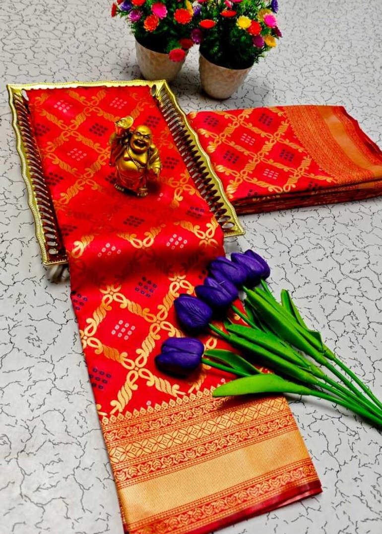 TRANDING PATOLA SILK SAREES - RED