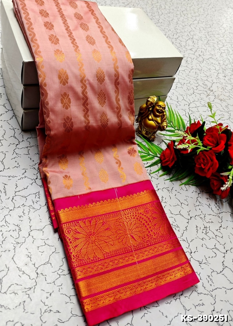TRENDING FANCY ALL SELF SOFT SILK SAREES WITH KOTTANCHI BORDER - ONIYAN PINK