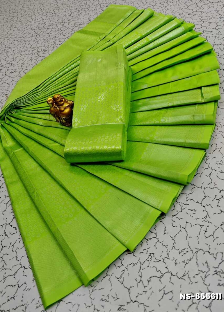 FANCY SILVAR ZARI NILA SAREES - PARET GREEN (1)