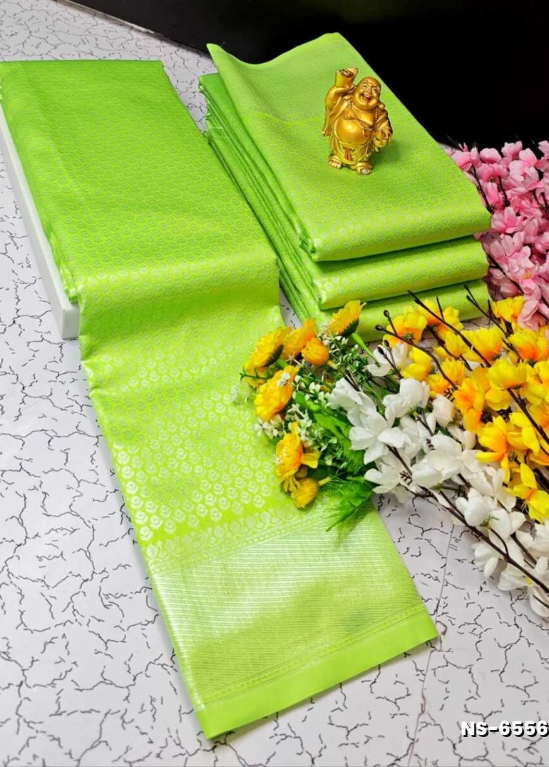 FANCY SILVAR ZARI NILA SAREES - PARET GREEN (1)