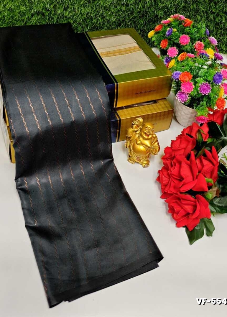 VAIRA OOSI  FANCY  SOFT SILK LIGHT WEIGHT  SAREES - GRAY