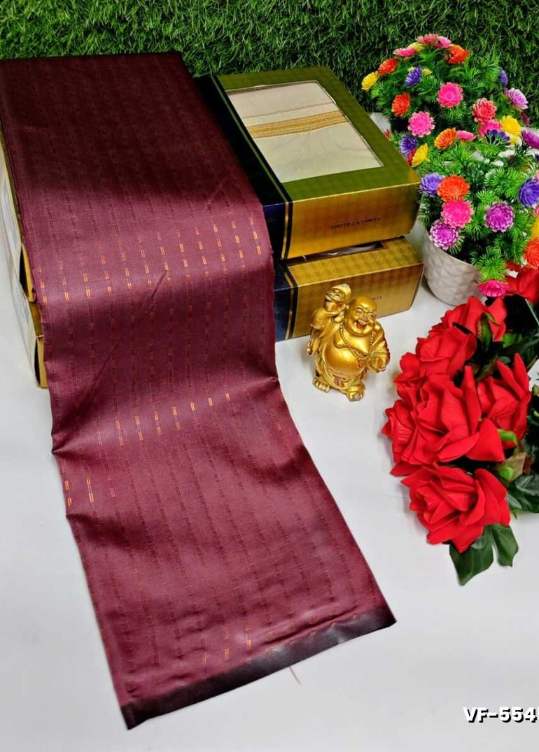 VAIRA OOSI  FANCY  SOFT SILK LIGHT WEIGHT  SAREES - CREAM COLOR