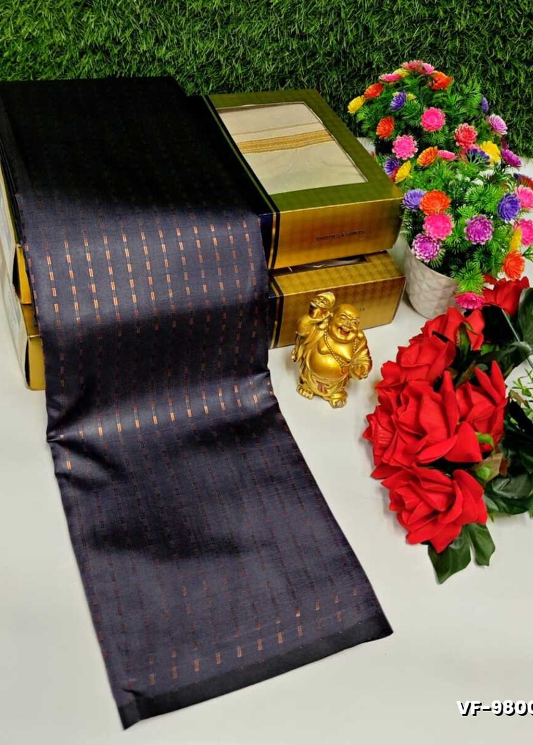 VAIRA OOSI FANCY SOFT SILK LIGHT WEIGHT SAREES - GRAY (2)