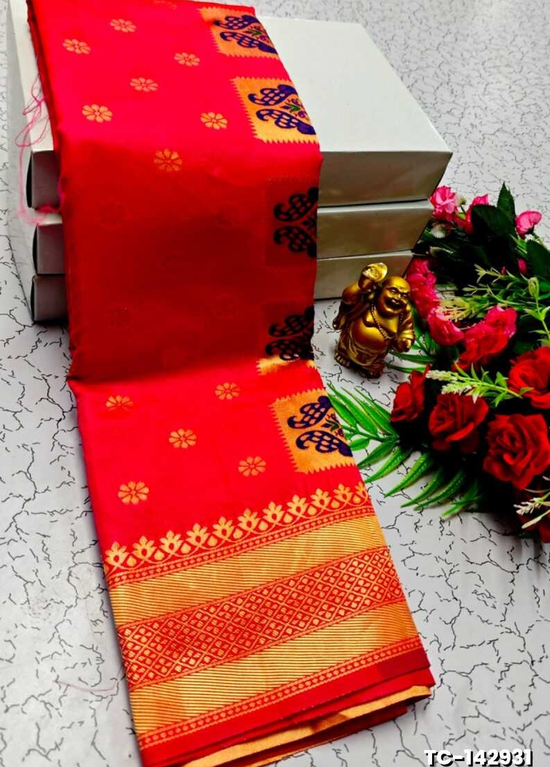 SOFT SILK FANCY BEST QUALITY SILK THENMATHI SAREES - DARK PINK (1)