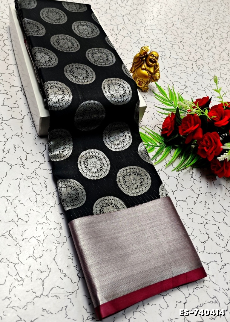 ELITE BRIDAL PICK &PICK SILK SAREES AND WEDDING ART SILK SAREES - BLACK