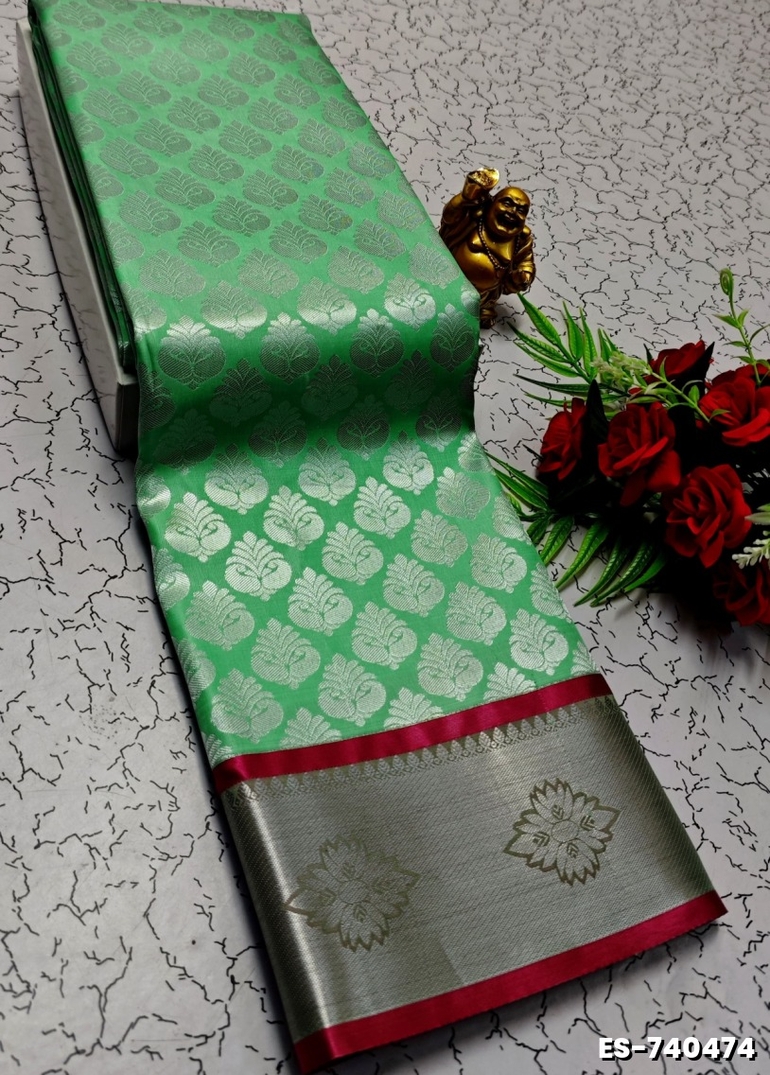 ELITE BRIDAL PICK &PICK SILK SAREES AND WEDDING ART SILK SAREES - EMERALD COLOUR