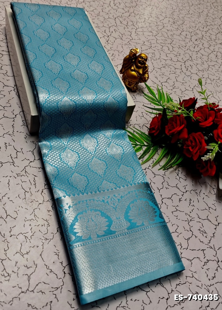 ELITE BRIDAL PICK &PICK SILK SAREES AND WEDDING ART SILK SAREES - DARK SKY BLUE (2)