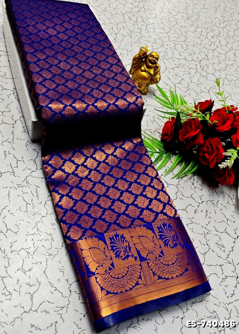 ELITE BRIDAL PICK &PICK SILK SAREES AND WEDDING ART SILK SAREES - R BLUE