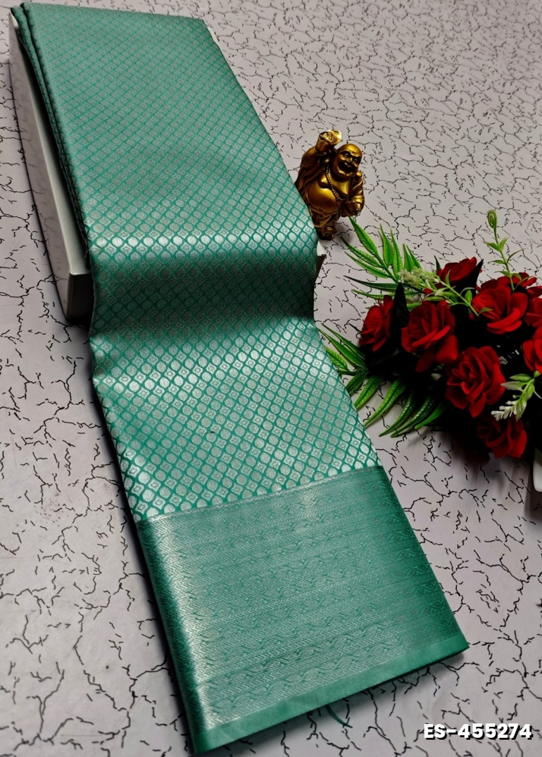 ELITE BRIDAL PICK &PICK SILK SAREES AND WEDDING ART SILK SAREES - EMERALD COLOUR (1)