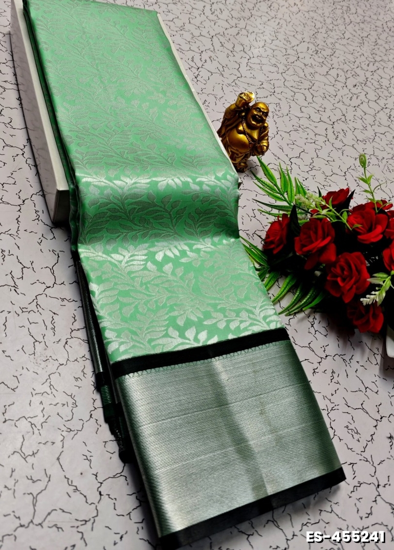 ELITE BRIDAL PICK &PICK SILK SAREES AND WEDDING ART SILK SAREES - LIGHT GREEN (2)