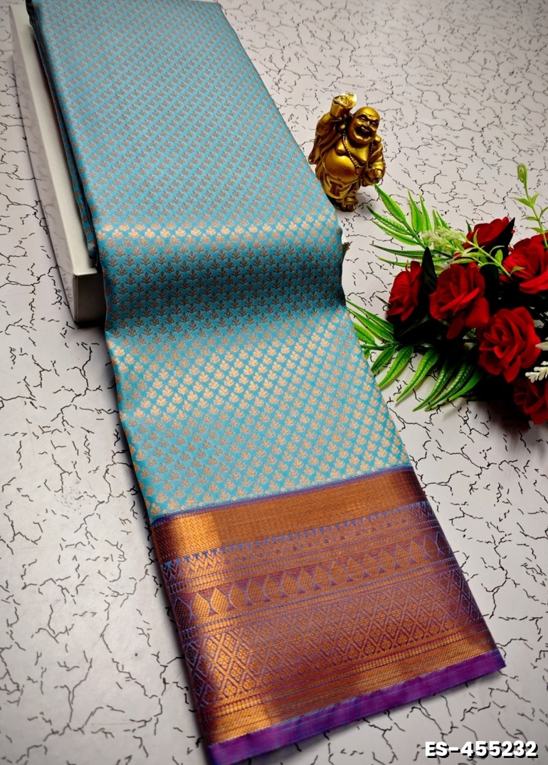 ELITE BRIDAL PICK &PICK SILK SAREES AND WEDDING ART SILK SAREES - LIGHT SKY BLUE (2)