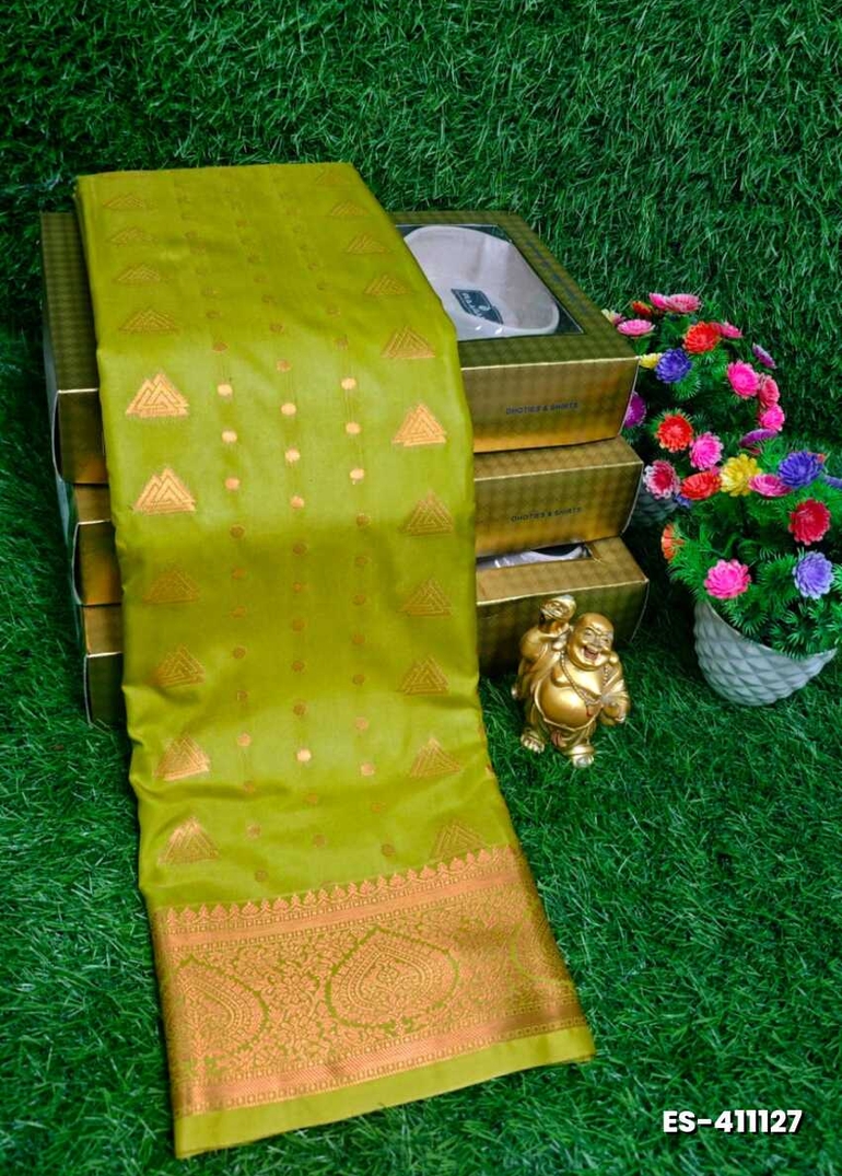 ELITE BRIDAL PICK &PICK SILK SAREES AND WEDDING ART SILK SAREES - MEHENDHI GREEN (1)