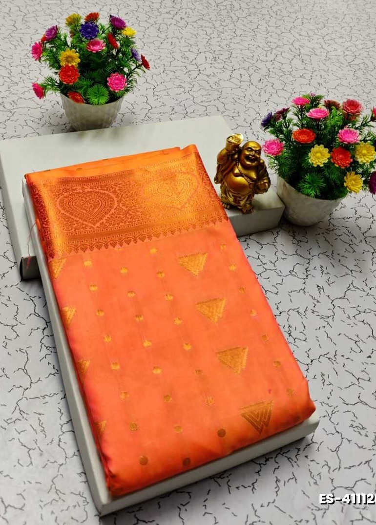 ELITE BRIDAL PICK &PICK SILK SAREES AND WEDDING ART SILK SAREES - ORANGE N (1)