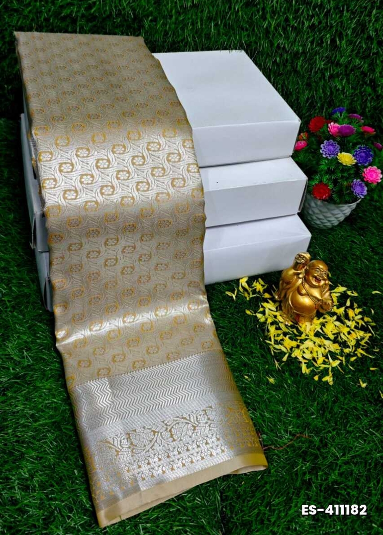 ELITE BRIDAL PICK &PICK SILK SAREES AND WEDDING ART SILK SAREES - METALLIC GOLD
