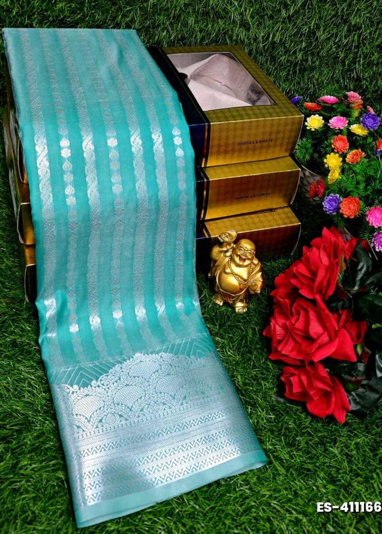 ELITE BRIDAL PICK &PICK SILK SAREES AND WEDDING ART SILK SAREES - TUQUOISE (1)