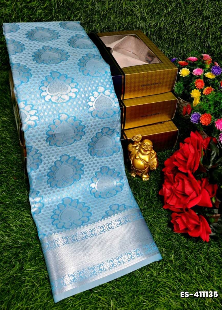 ELITE BRIDAL PICK &PICK SILK SAREES AND WEDDING ART SILK SAREES - DARK SKY BLUE (3)