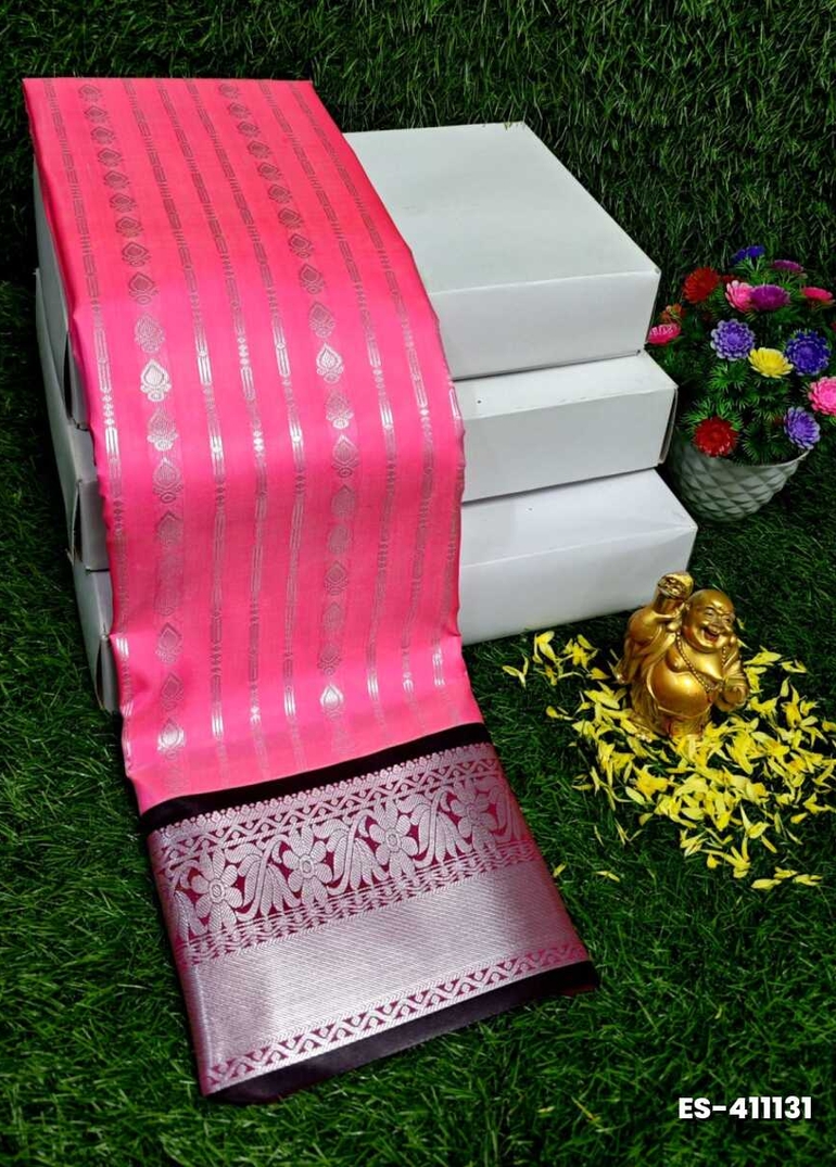 ELITE BRIDAL PICK &PICK SILK SAREES AND WEDDING ART SILK SAREES - DARK PINK (2)