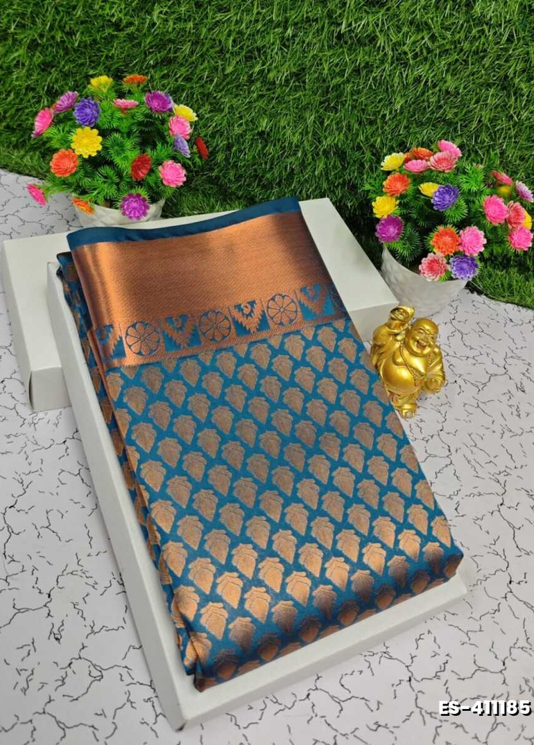 ELITE BRIDAL PICK &PICK SILK SAREES AND WEDDING ART SILK SAREES - BLUE SHADE (1)