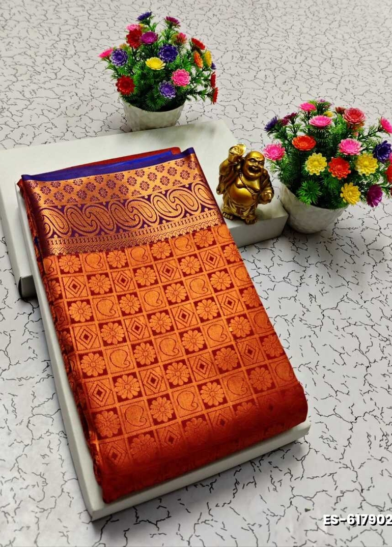 ELITE BRIDAL PICK &PICK SILK SAREES AND WEDDING ART SILK SAREES - MERUN (1)