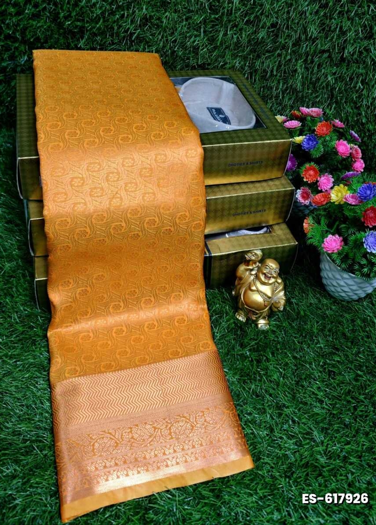 ELITE BRIDAL PICK &PICK SILK SAREES AND WEDDING ART SILK SAREES - ORANGE N (2)