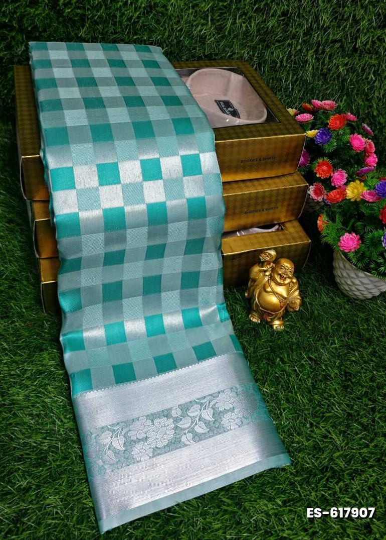 ELITE BRIDAL PICK &PICK SILK SAREES AND WEDDING ART SILK SAREES - TEAL COLOUR (3)