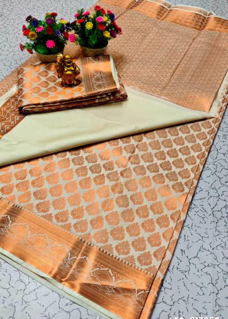 ELITE BRIDAL PICK &PICK SILK SAREES AND WEDDING ART SILK SAREES - BEIGE COLOUR (1)