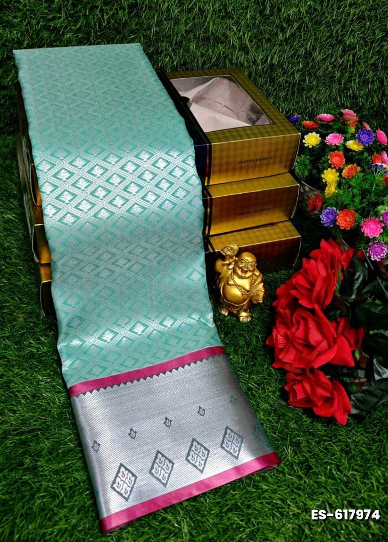 ELITE BRIDAL PICK &PICK SILK SAREES AND WEDDING ART SILK SAREES - EMERALD COLOUR (3)