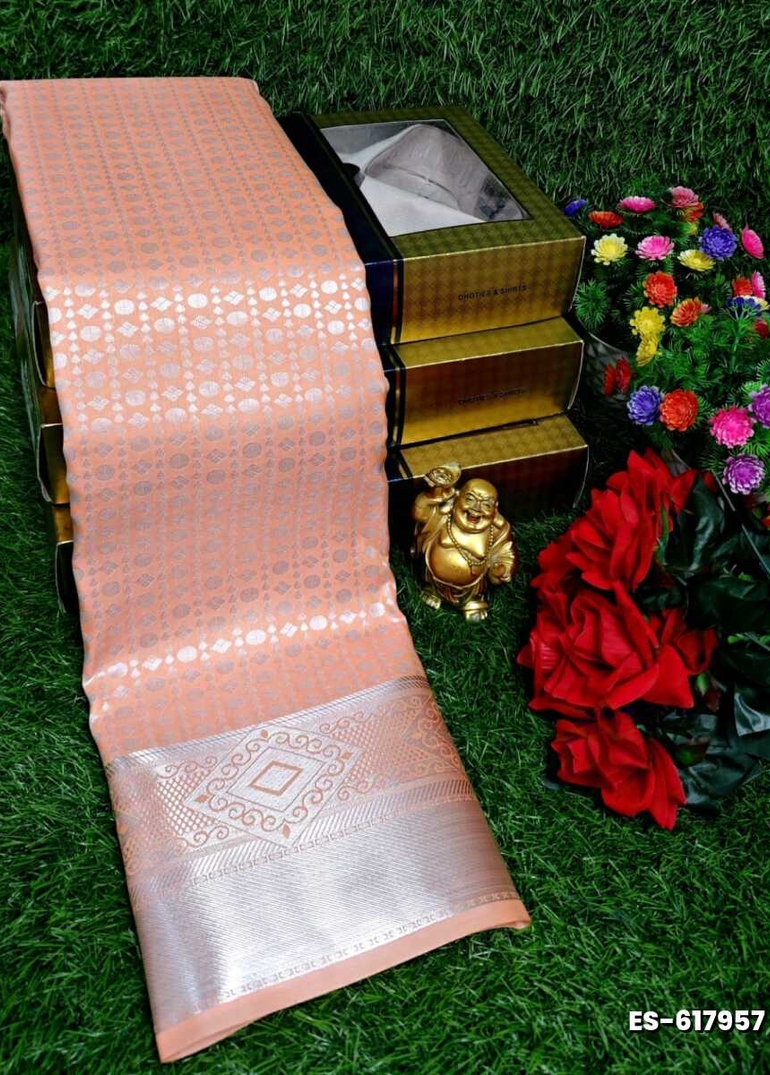 ELITE BRIDAL PICK &PICK SILK SAREES AND WEDDING ART SILK SAREES - LIGHT ORANGE (2)