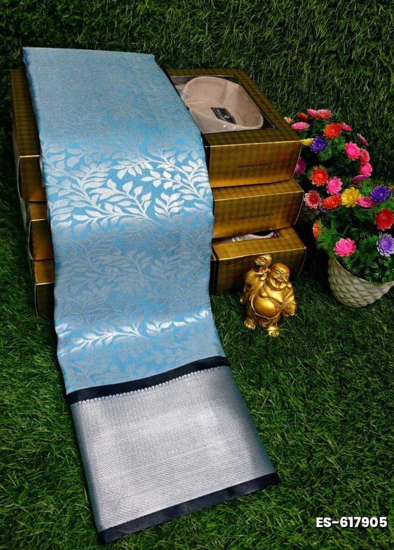 ELITE BRIDAL PICK &PICK SILK SAREES AND WEDDING ART SILK SAREES - SKY BLUE (4)