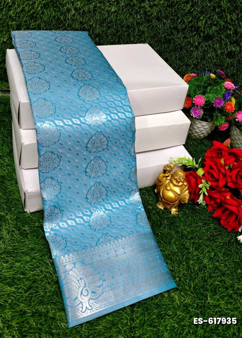 ELITE BRIDAL PICK &PICK SILK SAREES AND WEDDING ART SILK SAREES - DARK SKY BLUE (4)