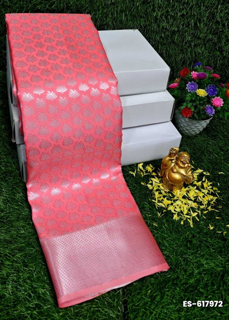 ELITE BRIDAL PICK &PICK SILK SAREES AND WEDDING ART SILK SAREES - CORAL COLOUR (1)