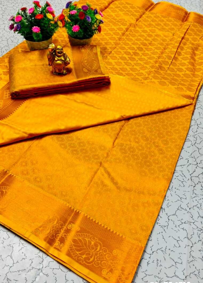 ELITE BRIDAL PICK &PICK SILK SAREES AND WEDDING ART SILK SAREES - ORANGE