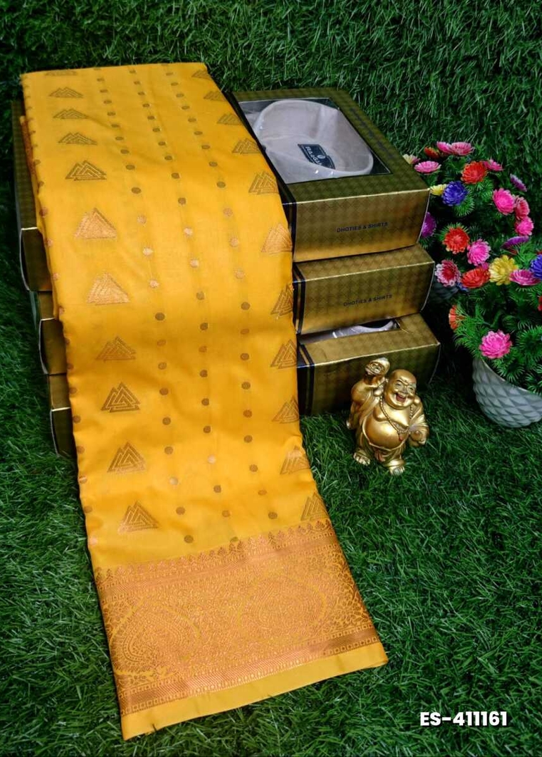 ELITE BRIDAL PICK &PICK SILK SAREES AND WEDDING ART SILK SAREES - YELLOW COLOR