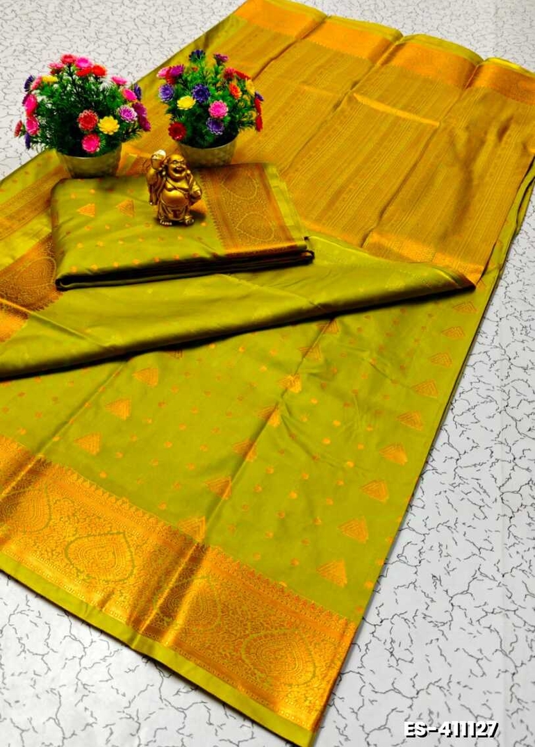 ELITE BRIDAL PICK &PICK SILK SAREES AND WEDDING ART SILK SAREES - MEHENDHI GREEN (1)