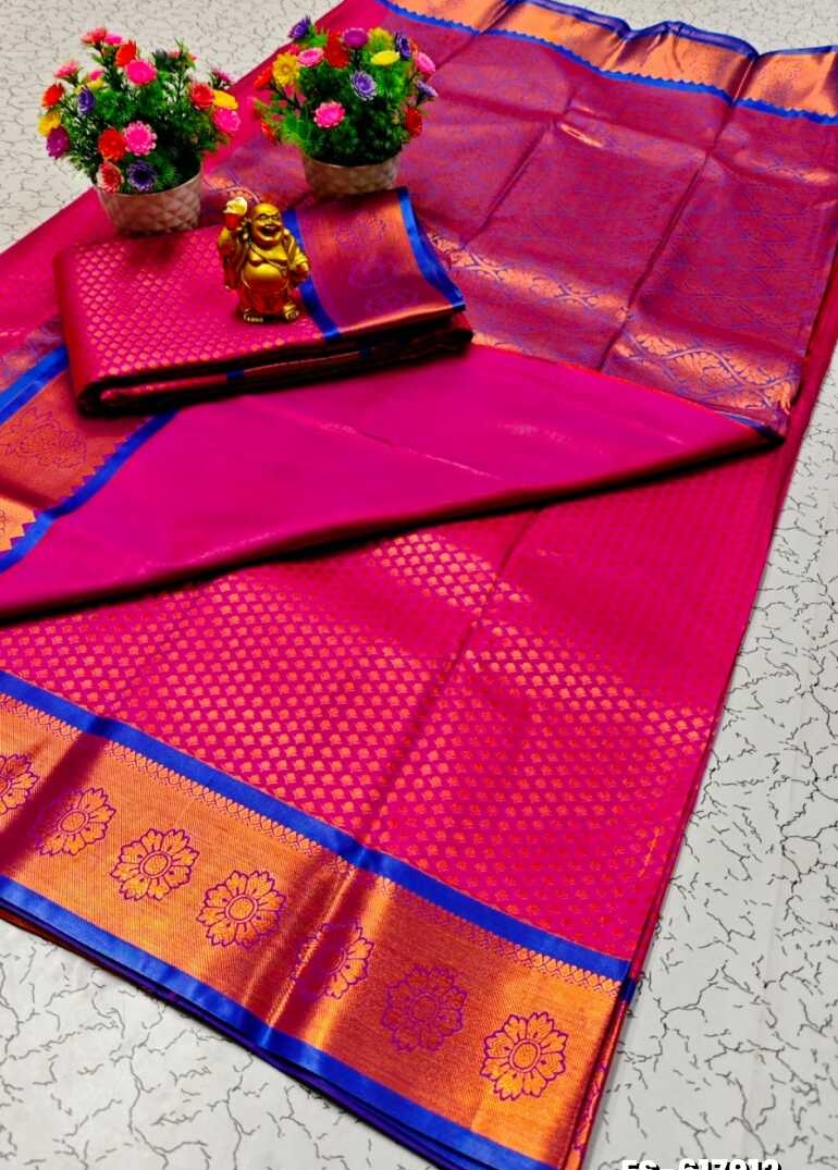 ELITE BRIDAL PICK &PICK SILK SAREES AND WEDDING ART SILK SAREES - PINK (3)