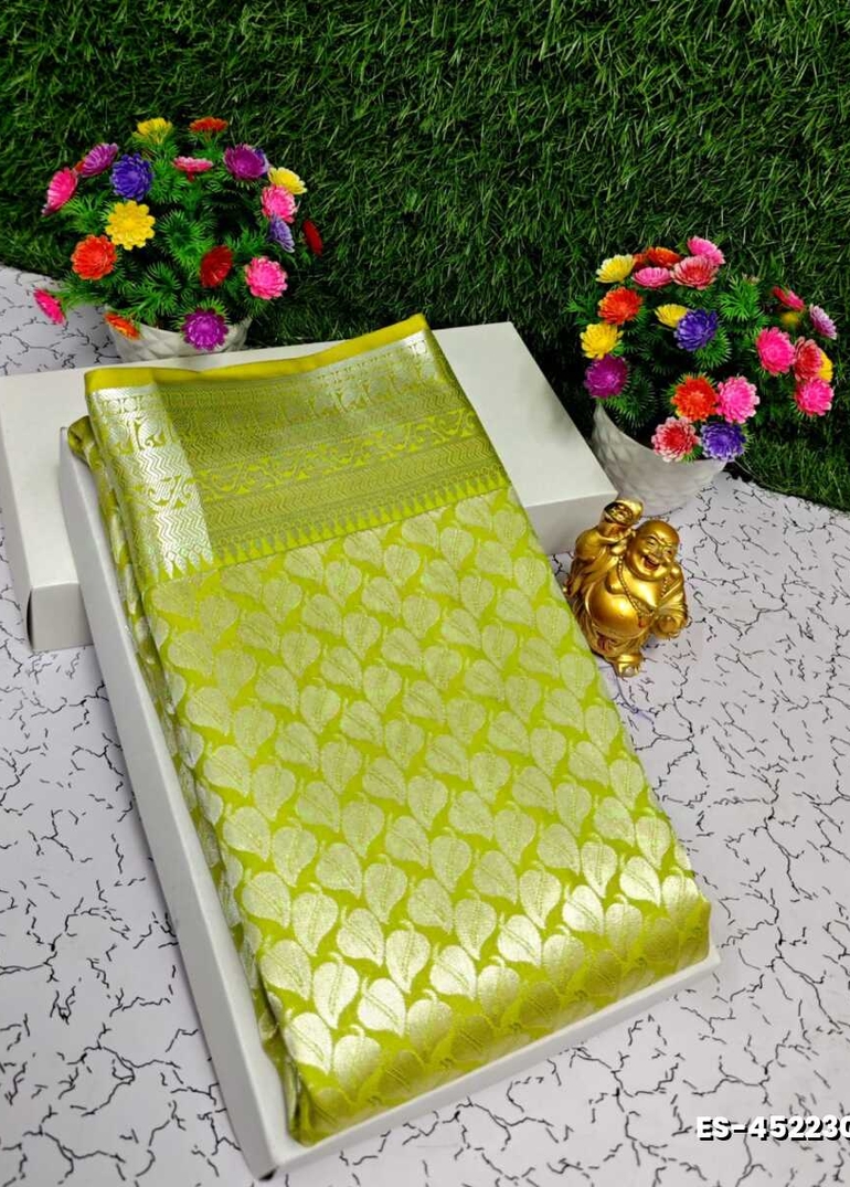 ELITE BRIDAL PICK &PICK SILK SAREES AND WEDDING ART SILK SAREES - PESTA GREEN (1)