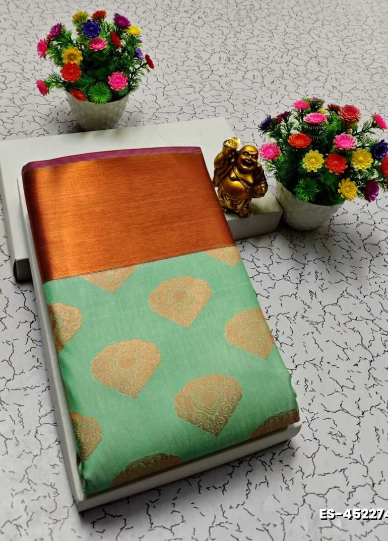 ELITE BRIDAL PICK &PICK SILK SAREES AND WEDDING ART SILK SAREES - EMERALD COLOUR (4)