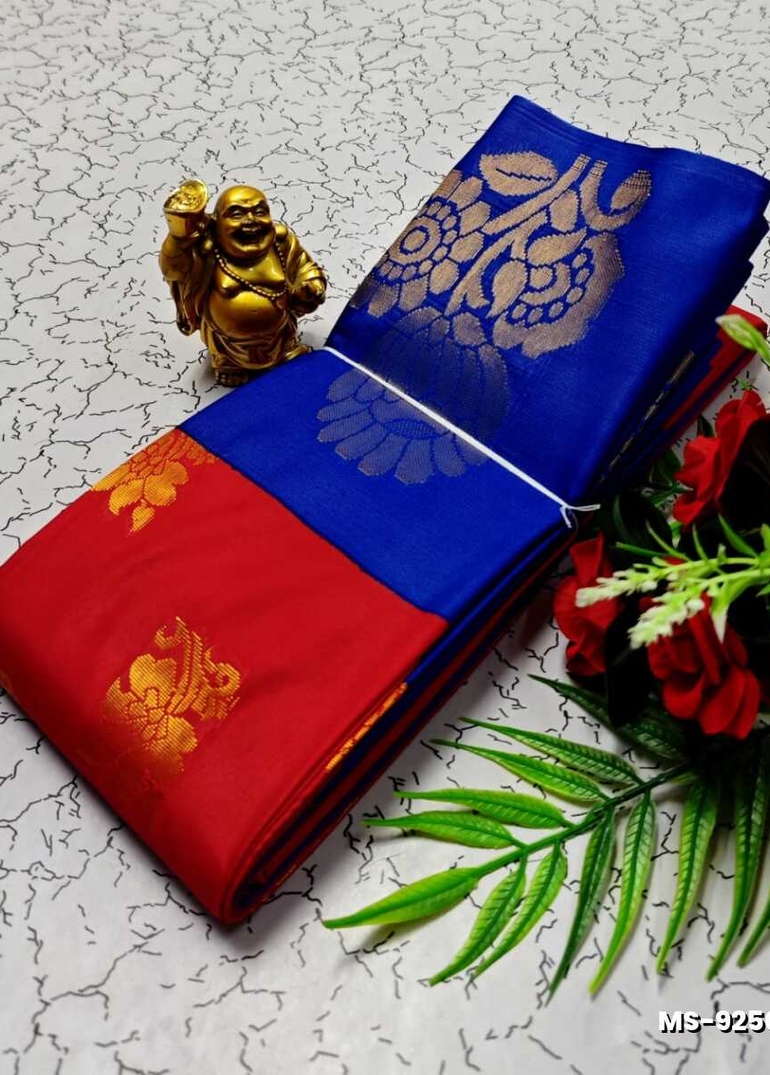 MODERN FANCY SOFT SILK SAREES WITH BUTTA DESIGN - RED