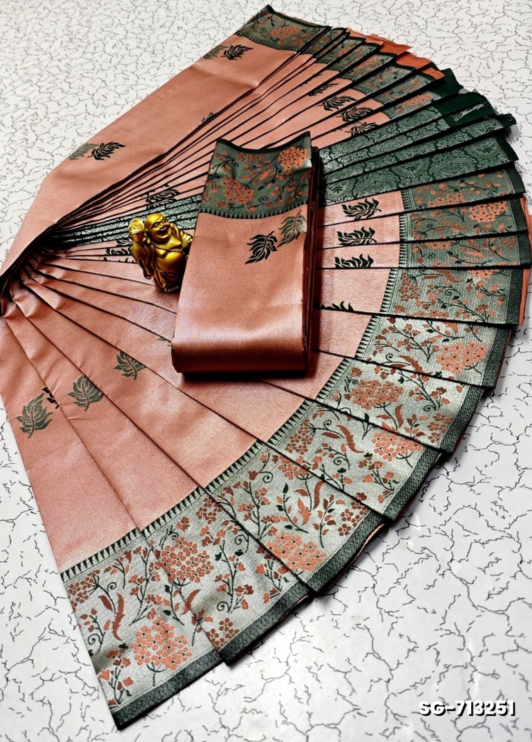 KUBERA ELITE BRIDAL RAPIER FANCY LIGHT WEIGHT SILK TYPE SAREES FUNCTION WEAR - ONIYAN PINK