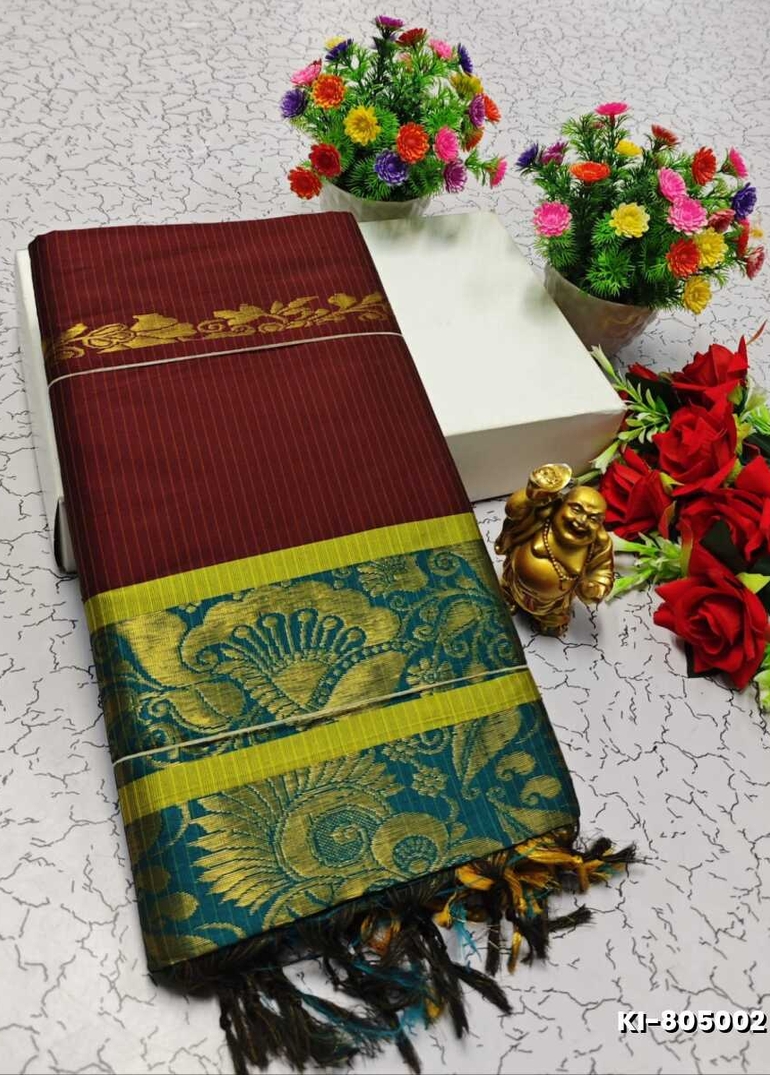KALYANI SILK TYPE SAREES - MERUN