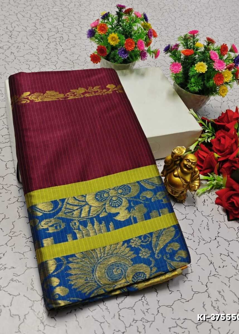 KALYANI SILK TYPE SAREES - MEJANTA (1)