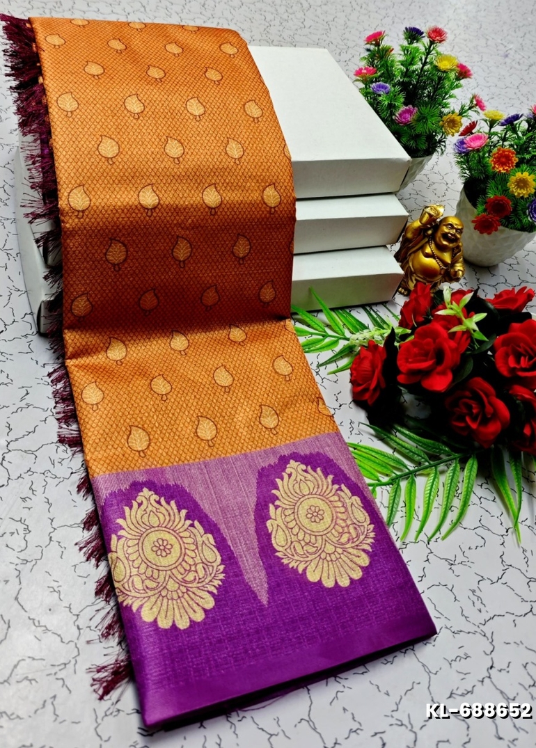 DEGITAL KARGIL PRINTED  COTTON TYPE SAREE - VENTHAYA COLOUR