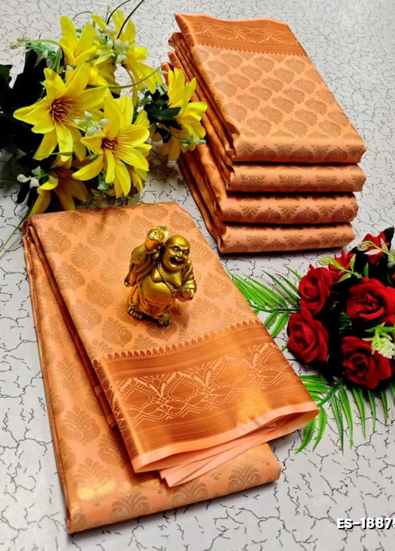 ELITE BRIDAL PICK &PICK SILK SAREES AND WEDDING ART SILK SAREES - LIGHT ORANGE (3)