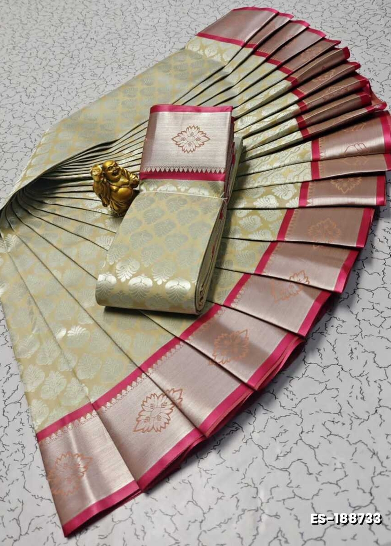 ELITE BRIDAL PICK &PICK SILK SAREES AND WEDDING ART SILK SAREES - CREAM (5)