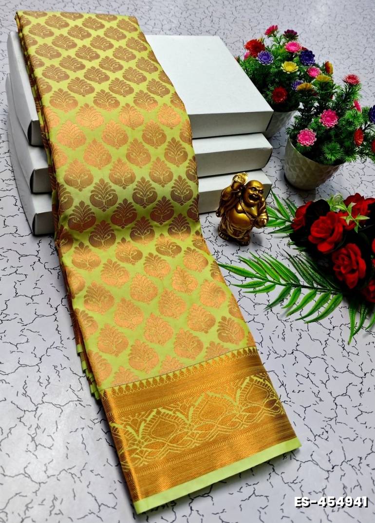 ELITE BRIDAL PICK &PICK SILK SAREES AND WEDDING ART SILK SAREES - LIGHT GREEN (7)