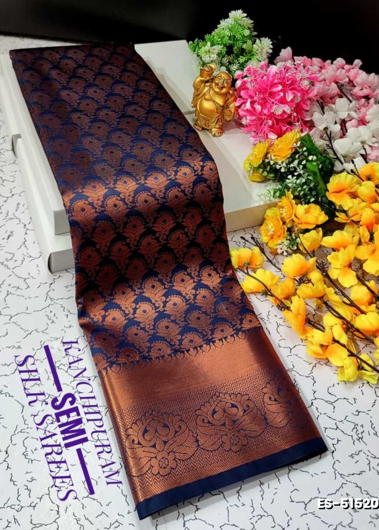 ELITE BRIDAL PICK &PICK SILK SAREES AND WEDDING ART SILK SAREES - NAVY COLOUR (1)