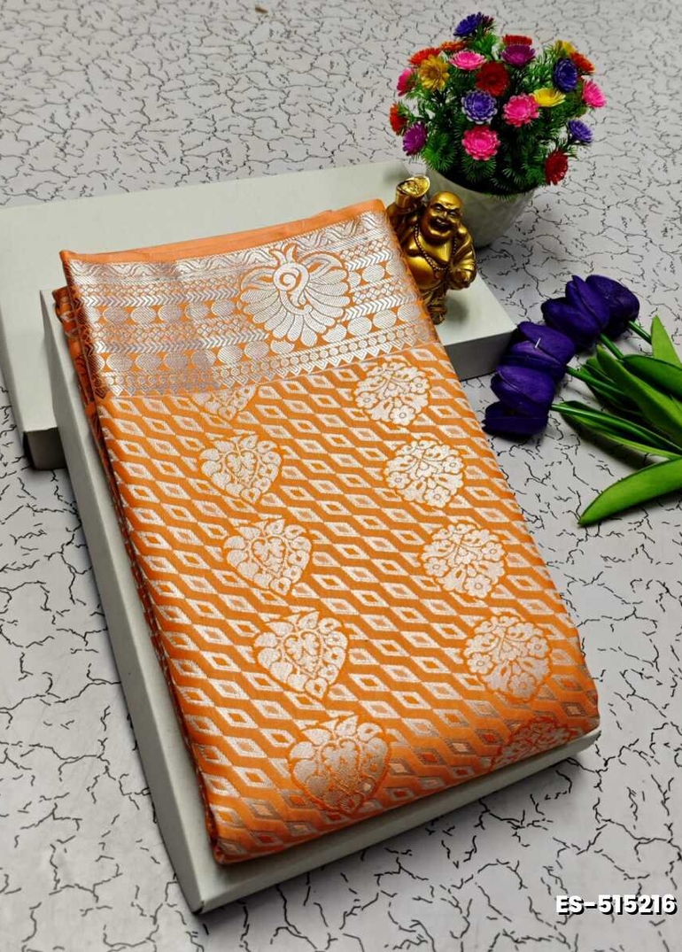 ELITE BRIDAL PICK &PICK SILK SAREES AND WEDDING ART SILK SAREES - ORANGE (5)