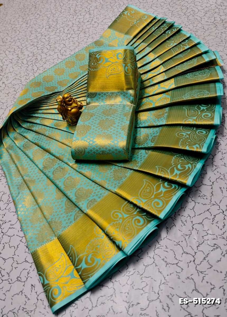 ELITE BRIDAL PICK &PICK SILK SAREES AND WEDDING ART SILK SAREES - EMERALD COLOUR (6)